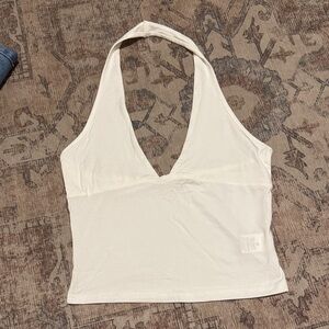 Elegant Cream Halter Top